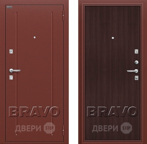 Входная металлическая Дверь Bravo Оптим Норма Wenge Veralinga в Рузе