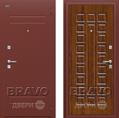 Входная металлическая Дверь Bravo Оптим Нова Французский Дуб в Рузе