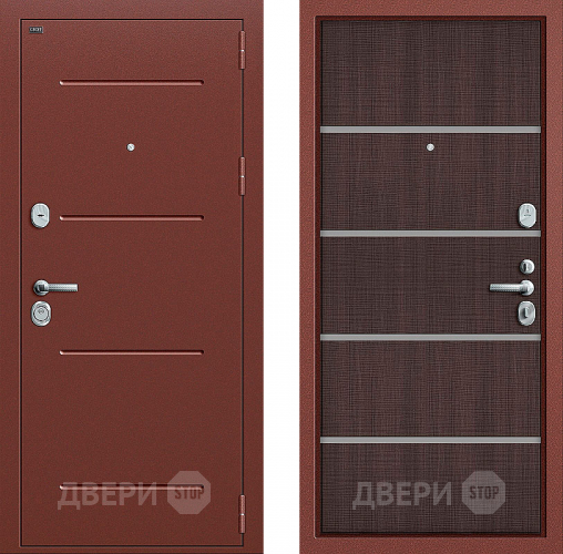 Входная металлическая Дверь Groff Т2-204 Wenge Crosscut в Рузе