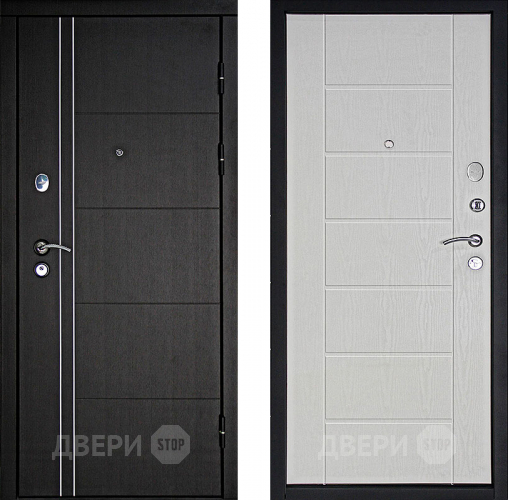 Входная металлическая Дверь Дверной Континент Тепло - Люкс Беленый дуб в Рузе