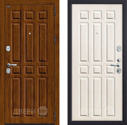 Входная металлическая Дверь Groff P3-315 Французский Дуб/Беленый Дуб в Рузе