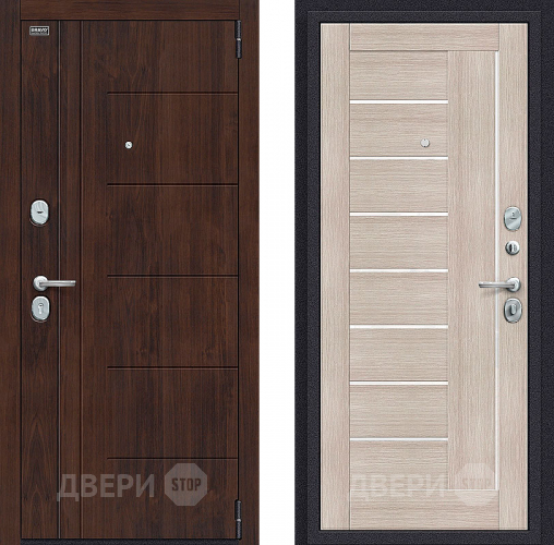 Входная металлическая Дверь Bravo Оптим Модерн Cappuccino Veralinga в Рузе