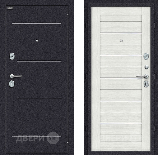 Входная металлическая Дверь Bravo Оптим Техно Bianco Veralinga в Рузе