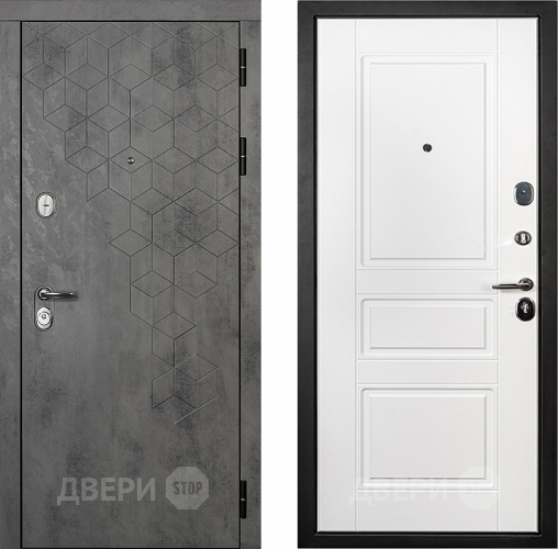 Входная металлическая Райтвер Бетон 1501 Белый матовый  в Рузе