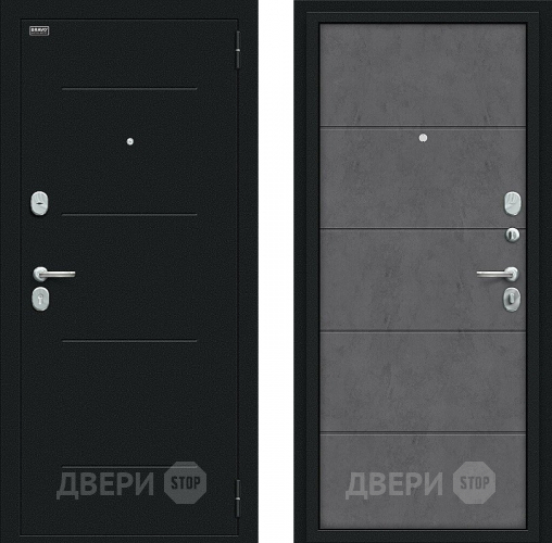 Входная металлическая Дверь Bravo Граффити-1 Букле черное/Slate Art в Рузе