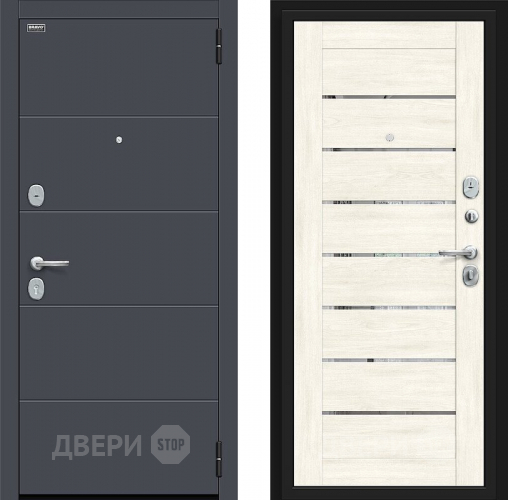 Входная металлическая Дверь Bravo Прайд Kale Graphite Pro/Nordic Oak в Рузе