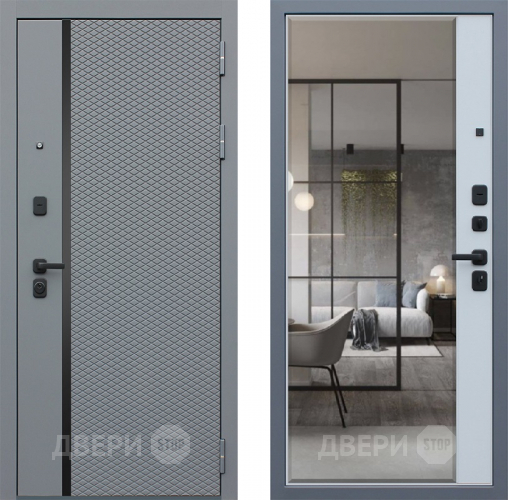 Входная металлическая Дверь АСД Манчестер с зеркалом в Рузе