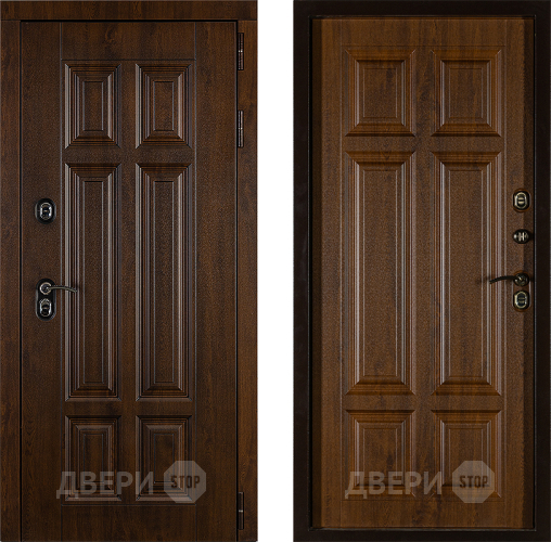 Дверь Заводская Урал ПП Лайт 3К Грецкий Орех (с терморазрывом) в Рузе