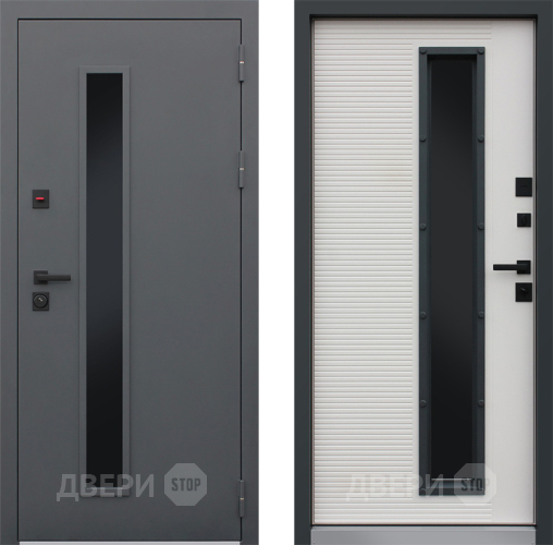 Входная металлическая Дверь АСД Trento с окном в Рузе