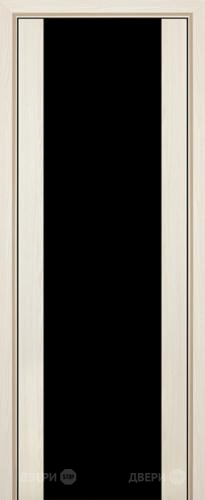 Межкомнатная дверь ProfilDoors 8X эш вайт мелинга (черный триплекс) в Рузе