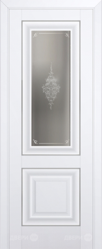 Межкомнатная дверь ProfilDoors 28U аляска (матовое, кристалл с узором) в Рузе