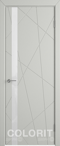 Межкомнатная дверь К5 ПО светло-серая эмаль в Рузе