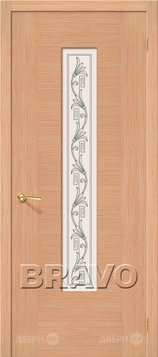 Межкомнатная дверь со стеклом Рондо (Дуб) в Рузе