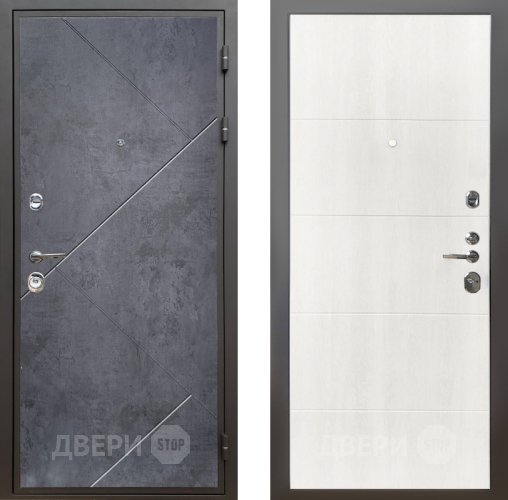 Входная металлическая Дверь Шелтер (SHELTER) Комфорт Бетон урбан индиго 7 Дуб филадельфия крем в Рузе