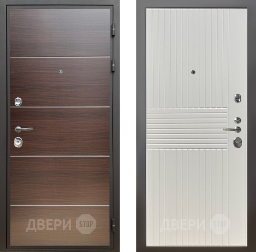 Входная металлическая Дверь Шелтер (SHELTER) Комфорт Венге структурный горизонт 10 Силк Сноу в Рузе