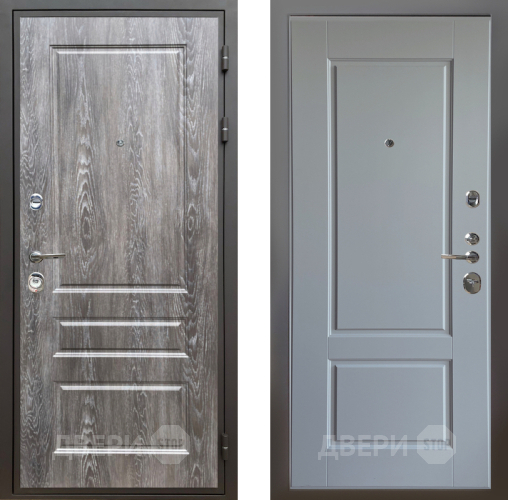 Входная металлическая Дверь Шелтер (SHELTER) Комфорт Дуб шале серебро 6 Силк Маус в Рузе