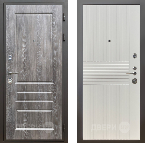 Входная металлическая Дверь Шелтер (SHELTER) Комфорт Дуб шале серебро 10 Силк Сноу в Рузе