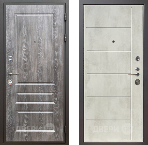 Входная металлическая Дверь Шелтер (SHELTER) Комфорт Дуб шале серебро 11 Бетон крем в Рузе