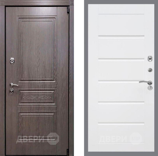 Входная металлическая Дверь Рекс (REX) Пренмиум-S Сити Белый ясень в Рузе