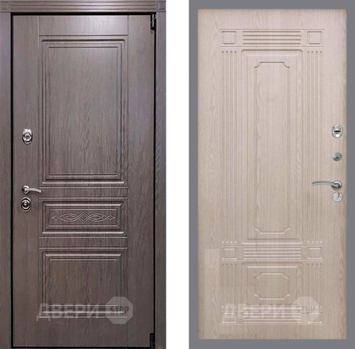 Входная металлическая Дверь Рекс (REX) Пренмиум-S FL-2 Беленый дуб в Рузе