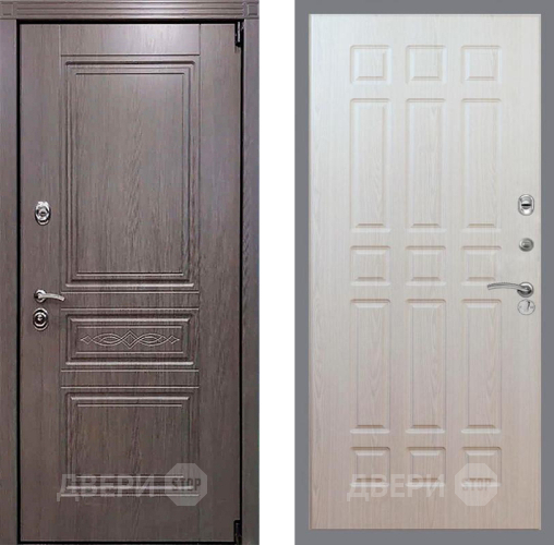 Входная металлическая Дверь Рекс (REX) Пренмиум-S FL-33 Беленый дуб в Рузе