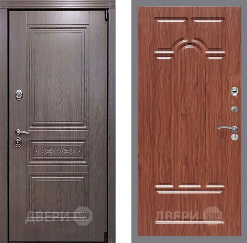 Входная металлическая Дверь Рекс (REX) Пренмиум-S FL-58 орех тисненый в Рузе