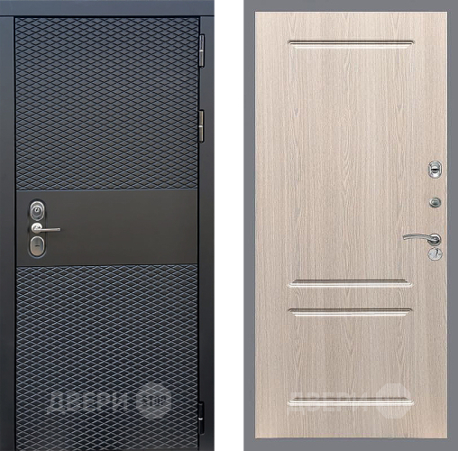 Входная металлическая Дверь Стоп БЛЭК CISA ФЛ-117 Беленый дуб в Рузе