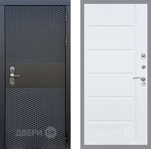 Входная металлическая Дверь Стоп БЛЭК CISA ФЛ-102 Белый ясень в Рузе