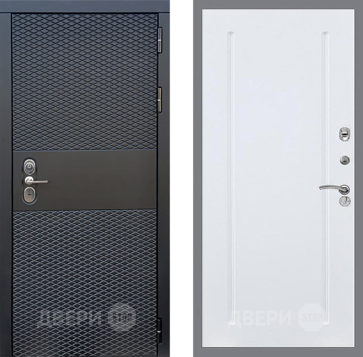 Входная металлическая Дверь Стоп БЛЭК CISA ФЛ-68 Силк Сноу в Рузе