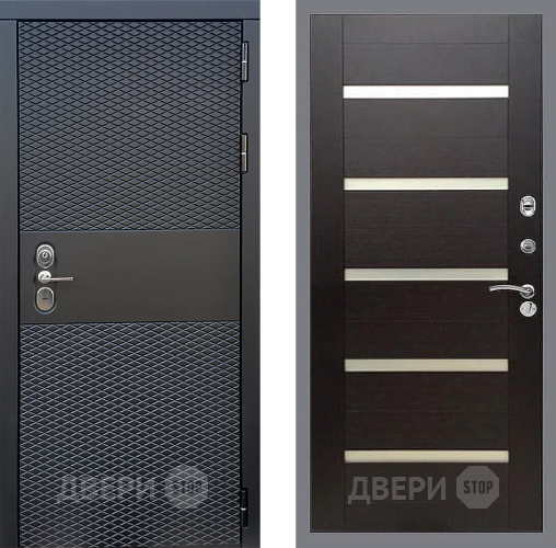 Входная металлическая Дверь Стоп БЛЭК CISA СБ-14 венге поперечный в Рузе