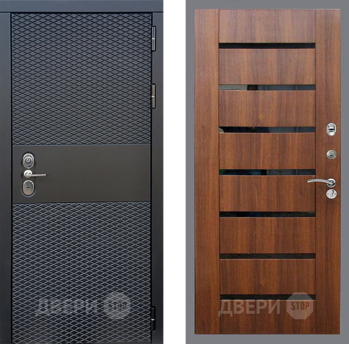 Входная металлическая Дверь Стоп БЛЭК CISA СБ-14 Орех бренди в Рузе