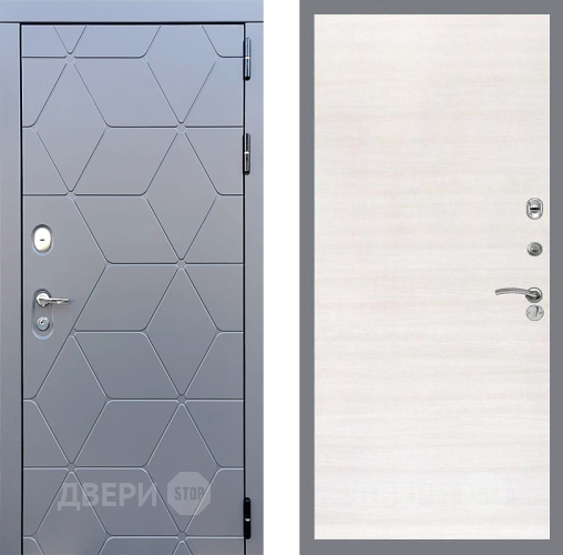 Входная металлическая Дверь Стоп КОСМО Гладкая Акация светлая в Рузе