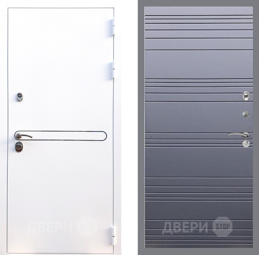 Входная металлическая Дверь Стоп Лайн Вайт Лайн Силк титан в Рузе