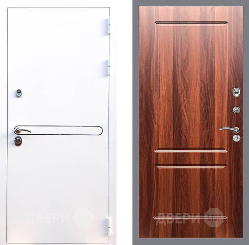 Входная металлическая Дверь Стоп Лайн Вайт ФЛ-117 Итальянский орех в Рузе
