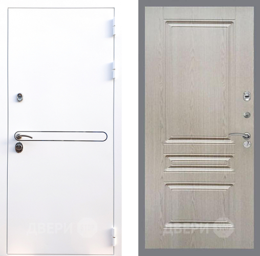 Входная металлическая Дверь Стоп Лайн Вайт ФЛ-243 Беленый дуб в Рузе