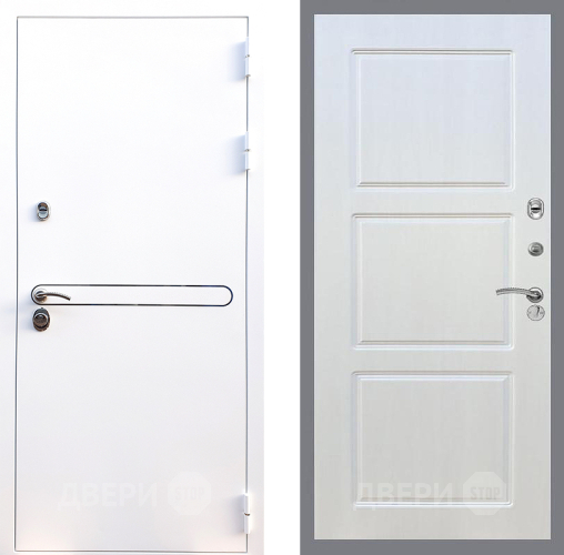 Входная металлическая Дверь Стоп Лайн Вайт ФЛ-3 Лиственница беж в Рузе