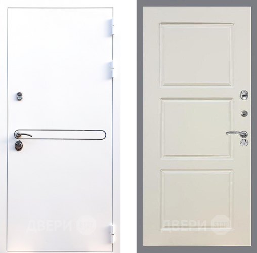 Входная металлическая Дверь Стоп Лайн Вайт ФЛ-3 Шампань в Рузе