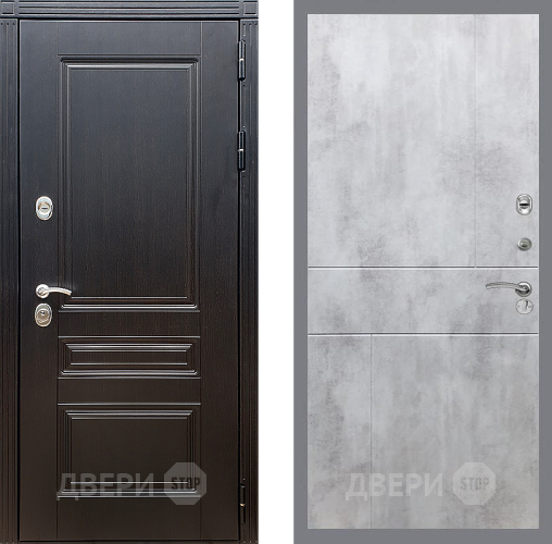 Входная металлическая Дверь Стоп МЕГАПОЛИС ФЛ-290 Бетон светлый в Рузе