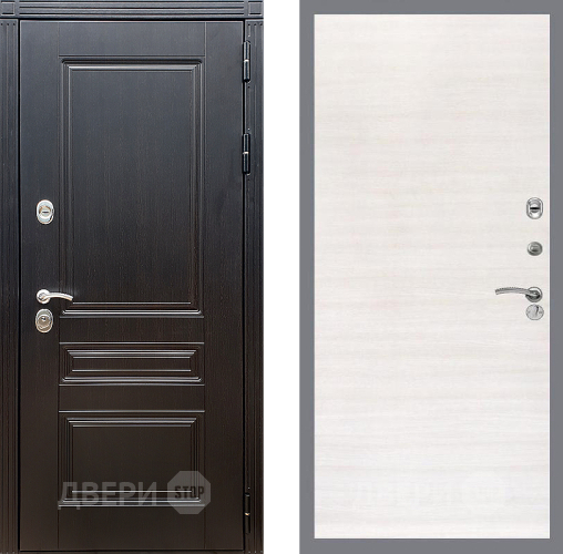 Входная металлическая Дверь Стоп МЕГАПОЛИС Гладкая Акация светлая в Рузе