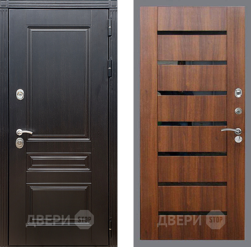 Входная металлическая Дверь Стоп МЕГАПОЛИС СБ-14 Орех бренди в Рузе