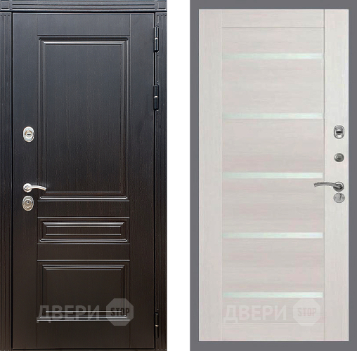 Входная металлическая Дверь Стоп МЕГАПОЛИС СБ-14 Лиственница беж в Рузе