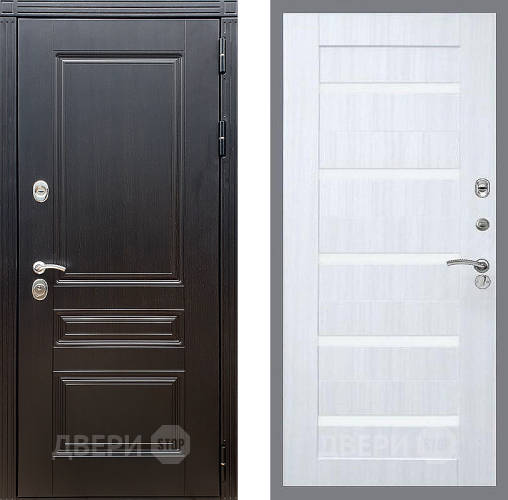 Входная металлическая Дверь Стоп МЕГАПОЛИС СБ-14 Сандал белый в Рузе