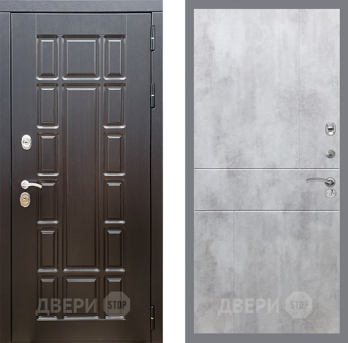 Входная металлическая Дверь Стоп НЬЮ ЙОРК ФЛ-290 Бетон светлый в Рузе