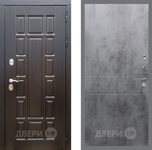 Входная металлическая Дверь Стоп НЬЮ ЙОРК ФЛ-290 Бетон темный в Рузе
