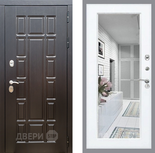 Входная металлическая Дверь Стоп НЬЮ ЙОРК Зеркало Силк Сноу в Рузе