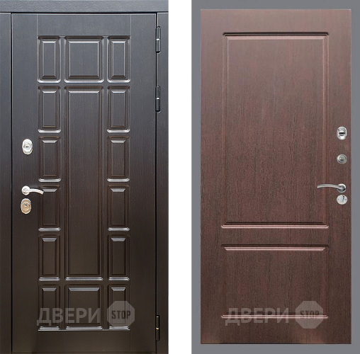 Входная металлическая Дверь Стоп НЬЮ ЙОРК ФЛ-117 Орех премиум в Рузе