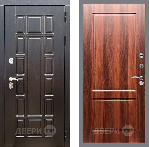 Входная металлическая Дверь Стоп НЬЮ ЙОРК ФЛ-117 Итальянский орех в Рузе