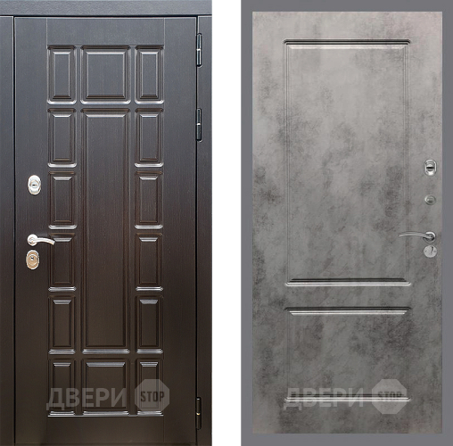 Входная металлическая Дверь Стоп НЬЮ ЙОРК ФЛ-117 Бетон темный в Рузе