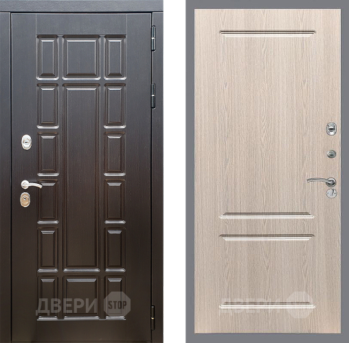 Входная металлическая Дверь Стоп НЬЮ ЙОРК ФЛ-117 Беленый дуб в Рузе