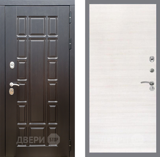 Входная металлическая Дверь Стоп НЬЮ ЙОРК Гладкая Акация светлая в Рузе